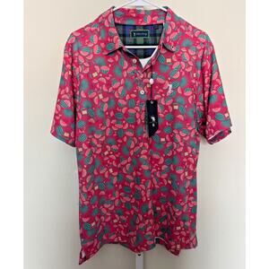 William Murray Medium Mens Shirt Seed Spitters Polo Watermelon NWT $88 40" Chest